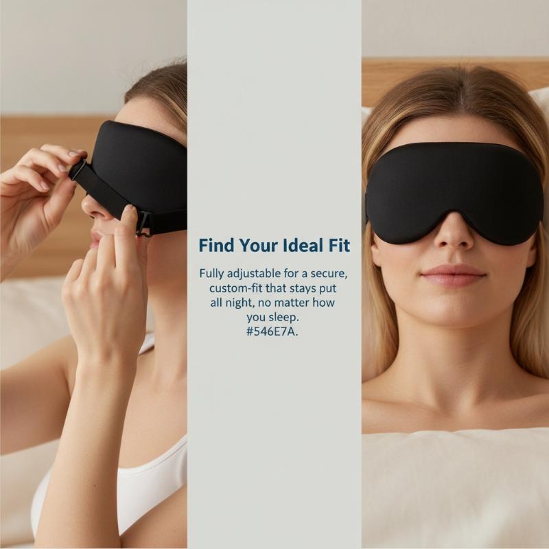3D Printing Mask - Penutup Mata Tidur 3D Lembut, Bernapas,