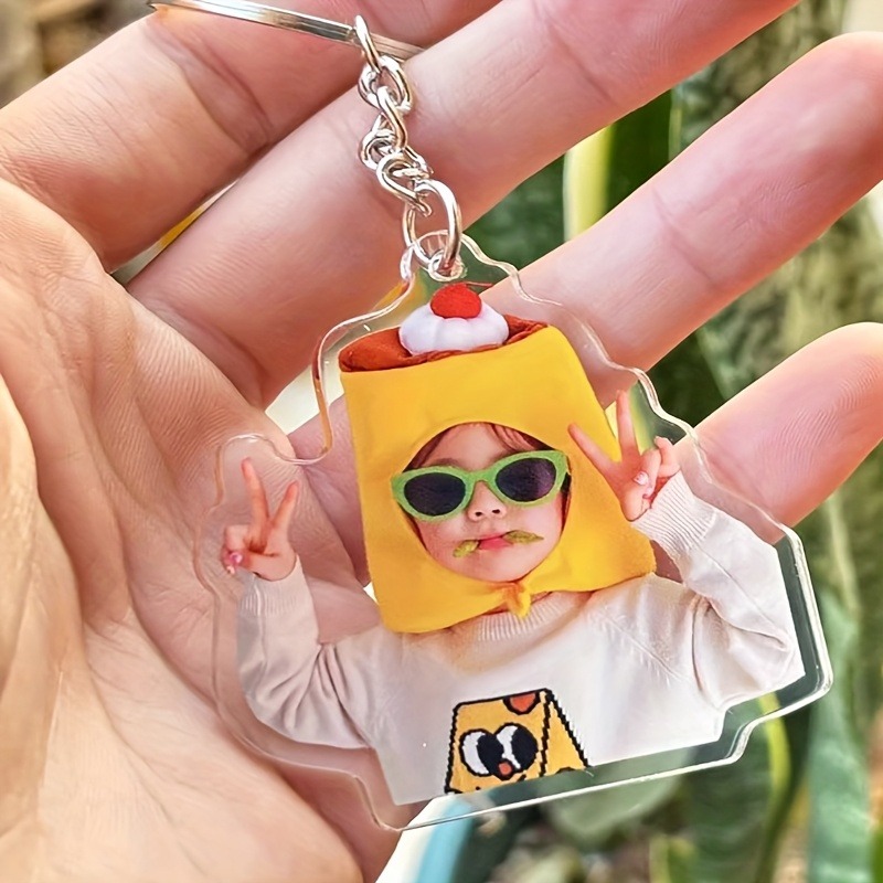 3D Printing Custom - Gantungan Kunci Foto dan Teks Pasangan