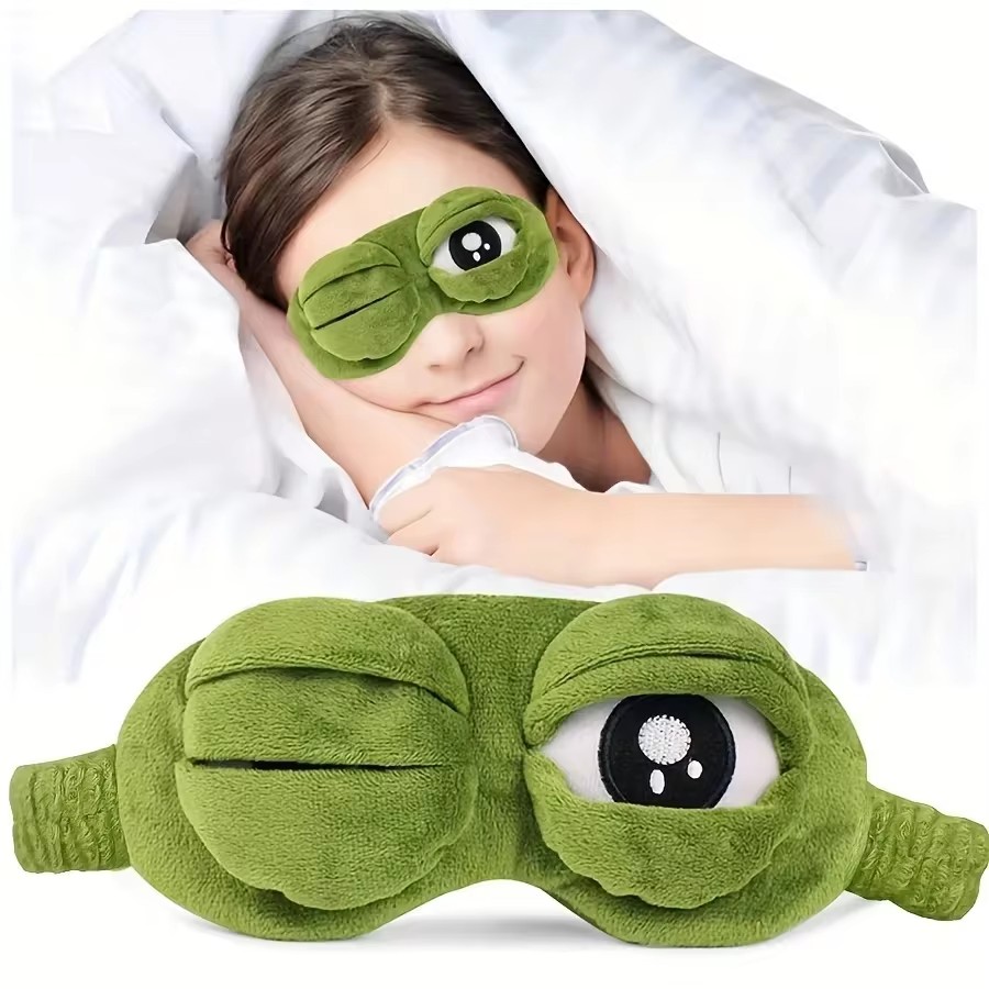 3D Printing Mask - Penutup Mata Tidur 3D Bentuk Katak,