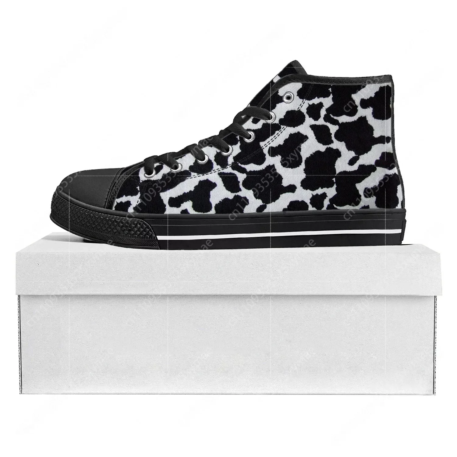 3D Printing Custom - Sepatu Sneakers Kanvas Motif Sapi 3D