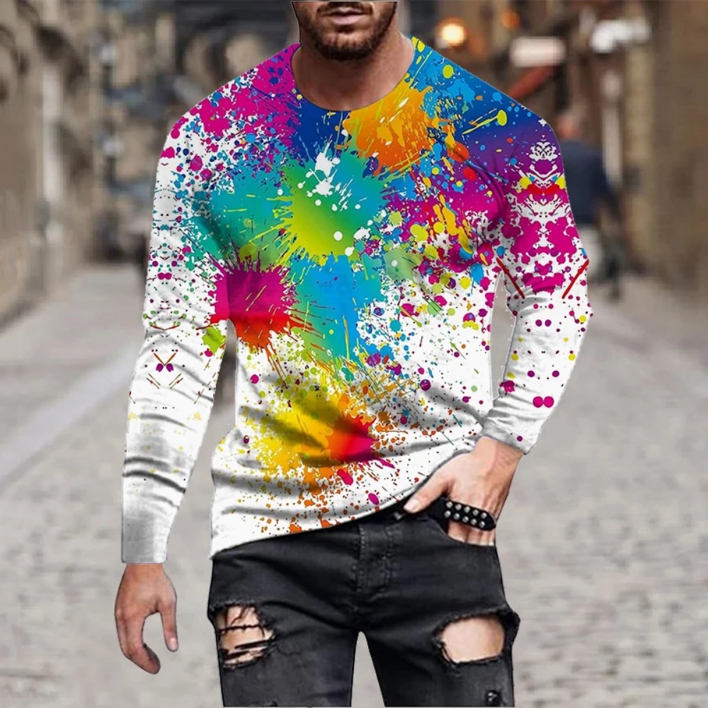 Kaos Lengan Panjang Pria Motif - 3D Printing Custom ulasan dan harga