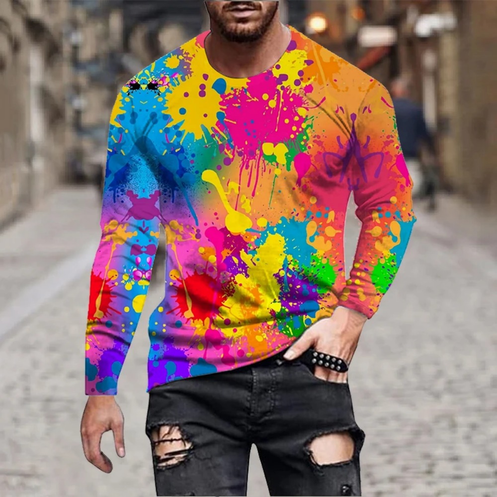 Kaos Lengan Panjang Pria Motif - 3D Printing Custom ulasan dan harga