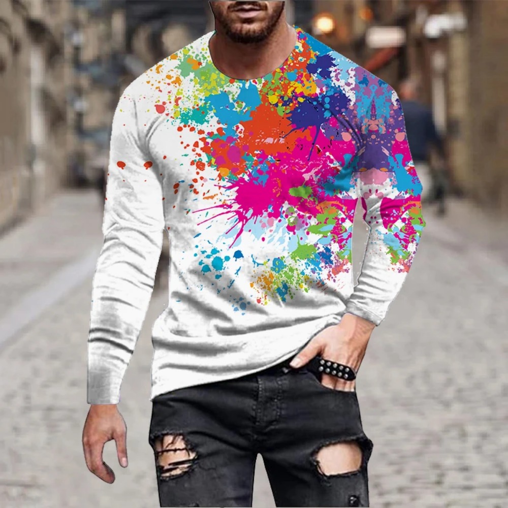 Kaos Lengan Panjang Pria Motif - 3D Printing Custom ulasan dan harga