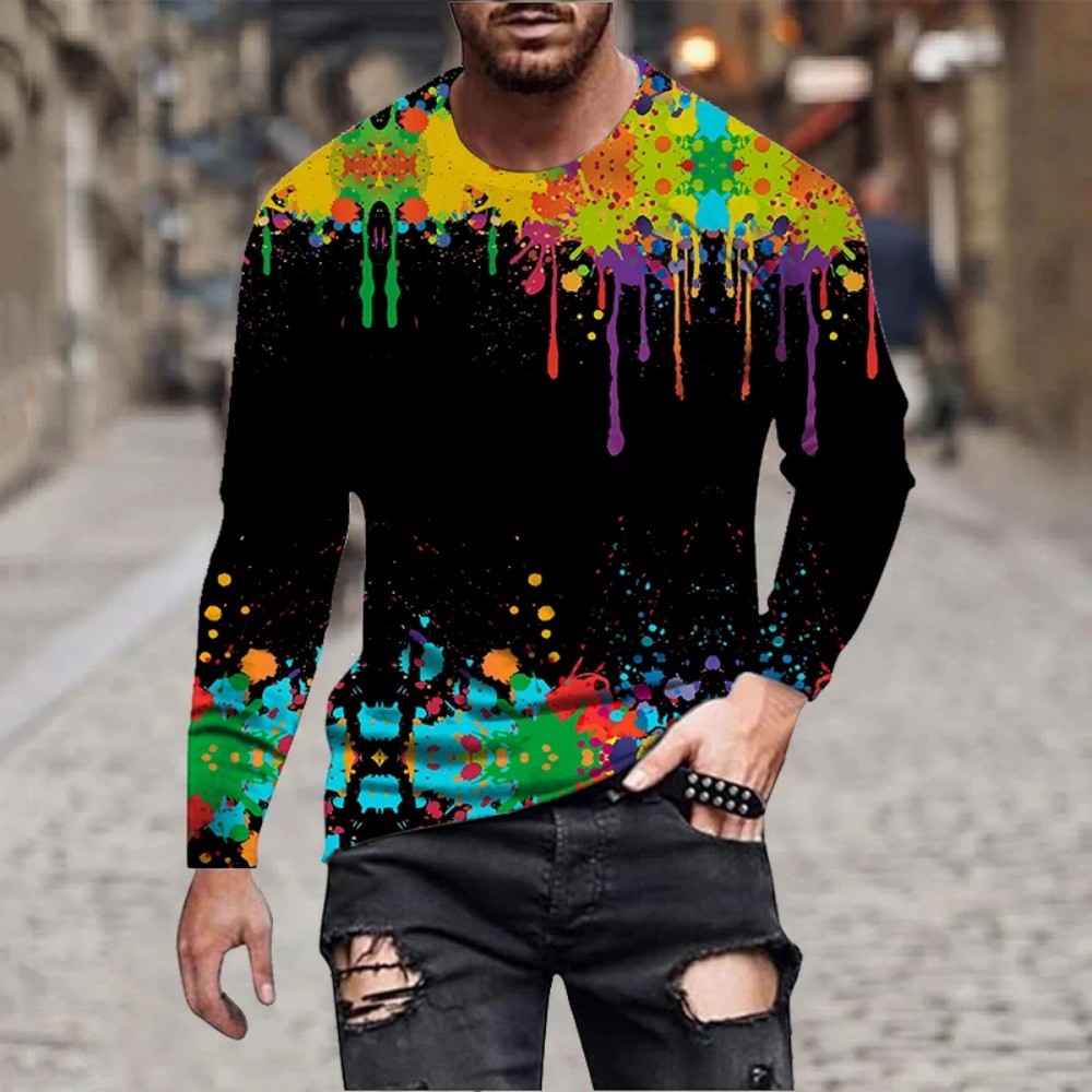 Kaos Lengan Panjang Pria Motif - 3D Printing Custom ulasan dan harga