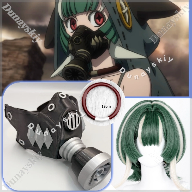 Guita Cyberpunk Gas Mask Green - 3D Printing Mask ulasan dan harga