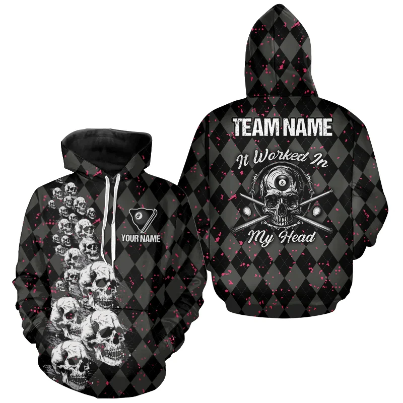 Hoodie Grafis Biliar Terbaru 2 - 3D Printing Custom ulasan dan harga