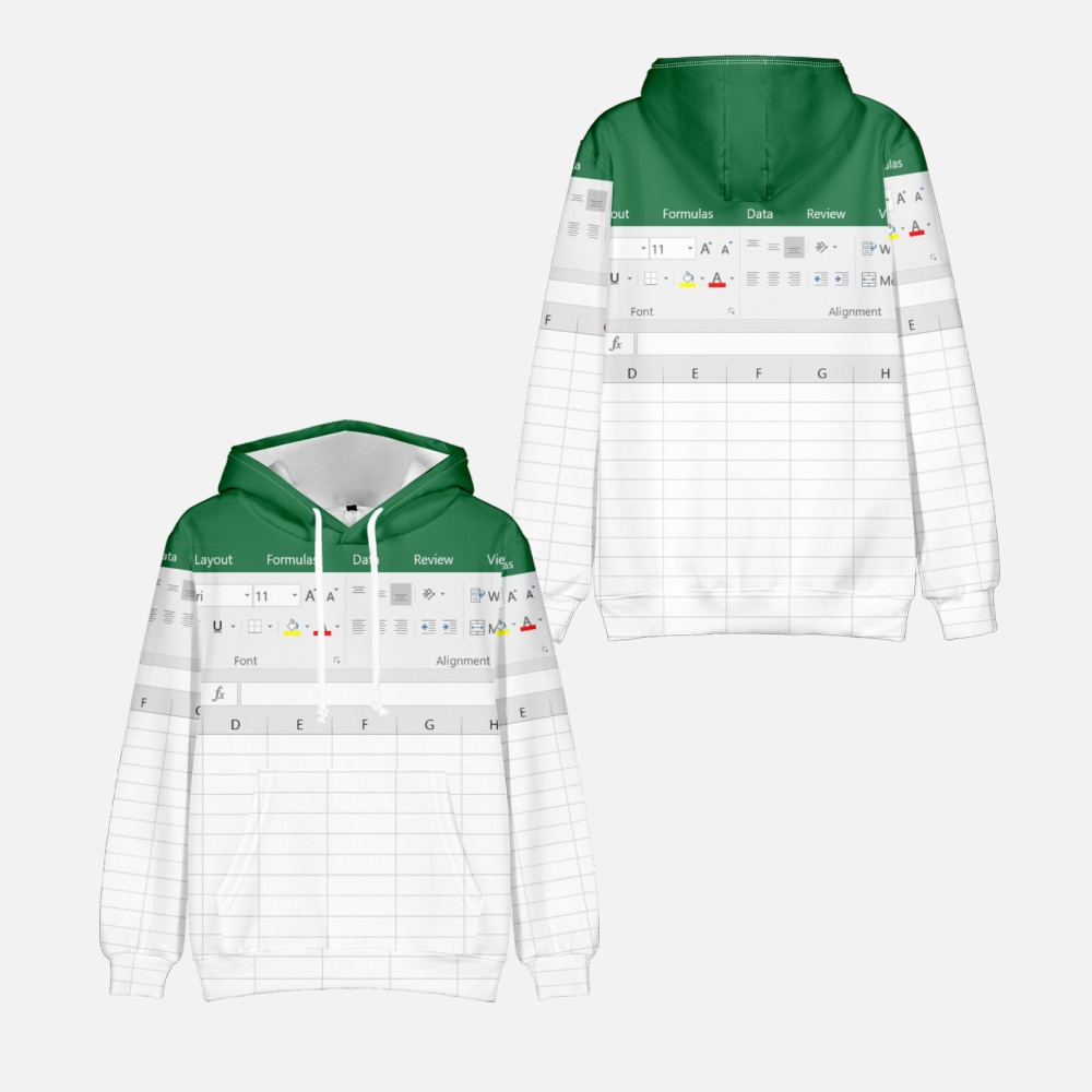 Hoodie Excel Kasual untuk Pria - 3D Printing Online Service ulasan dan harga