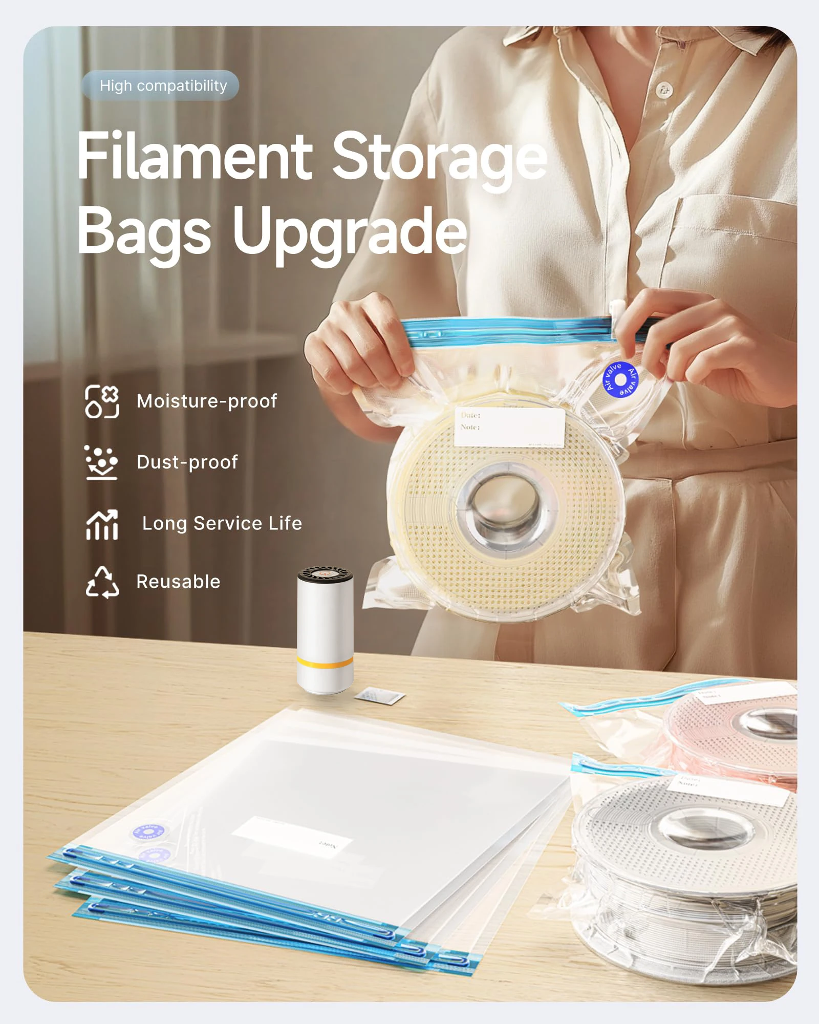 Tas Vakum Filamen Printer 3D d - 3D Printing Bambu Lab ulasan dan harga