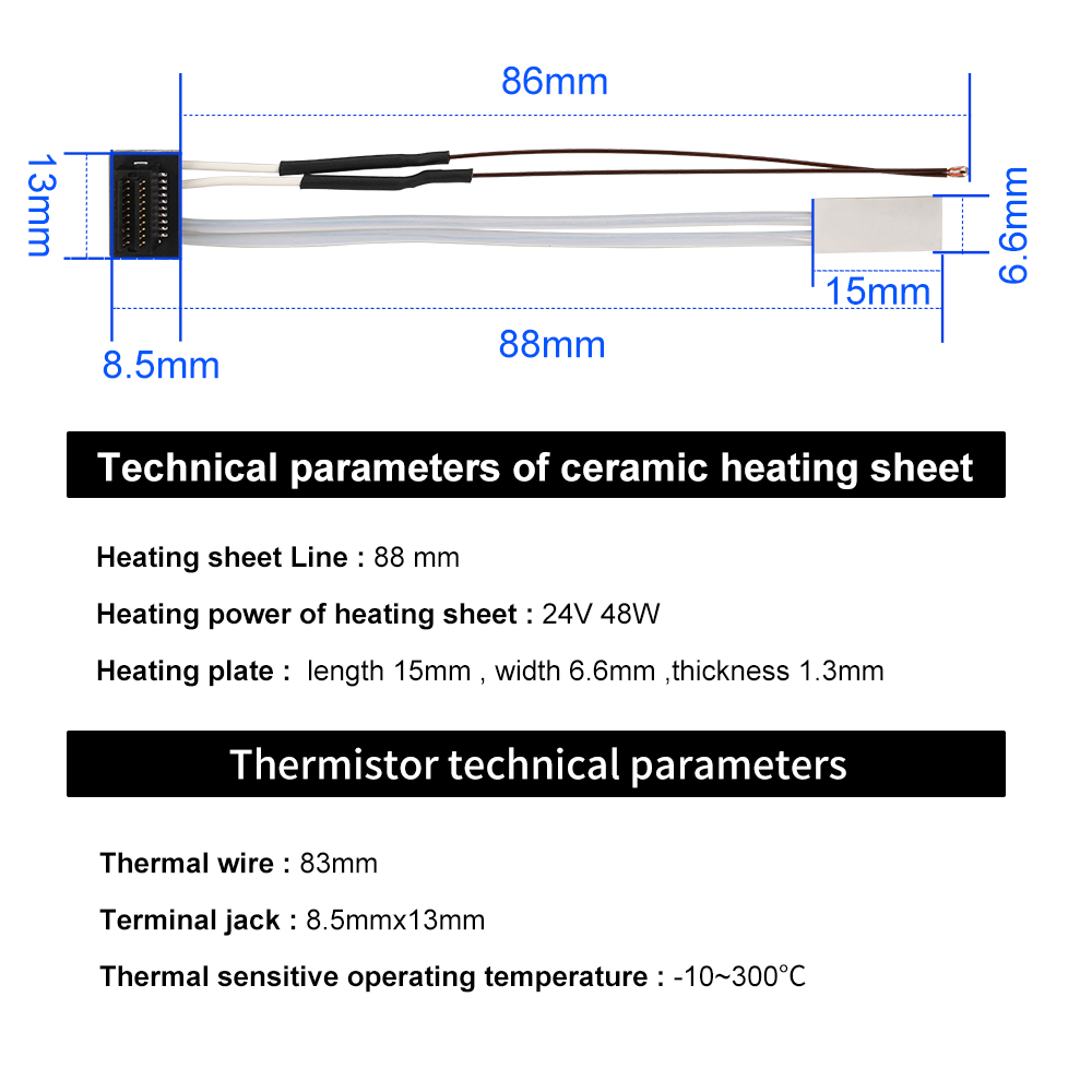 Pemanas Keramik Thermistor unt - 3D Printing Bambu Lab ulasan dan harga