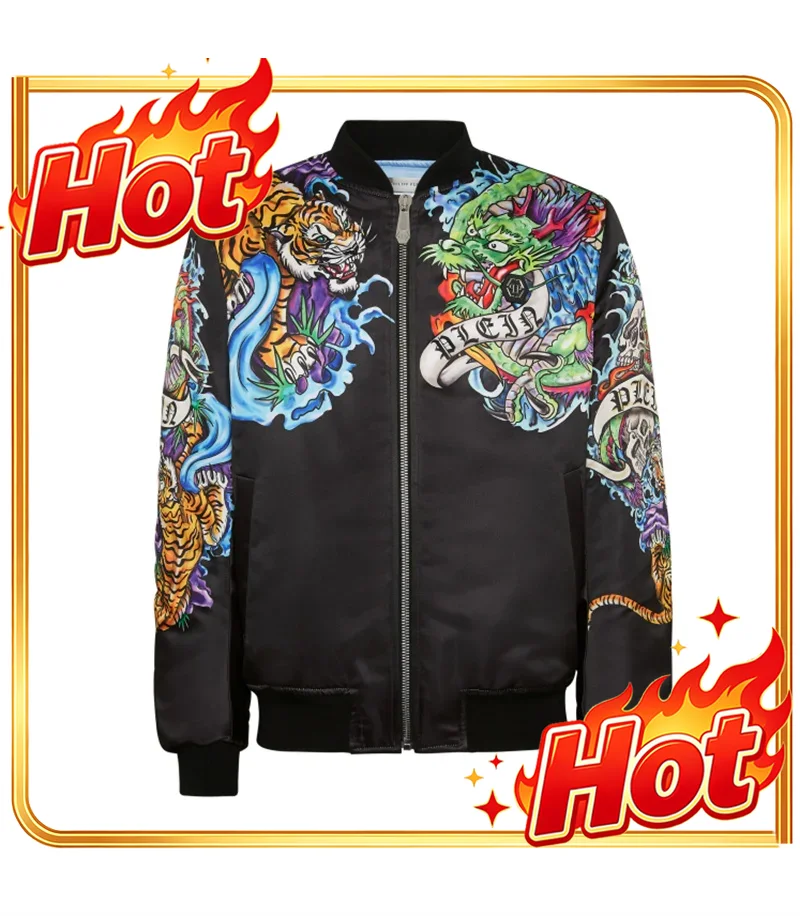 Jaket Bomber Pria dengan Motif - 3D Printing Mask ulasan dan harga