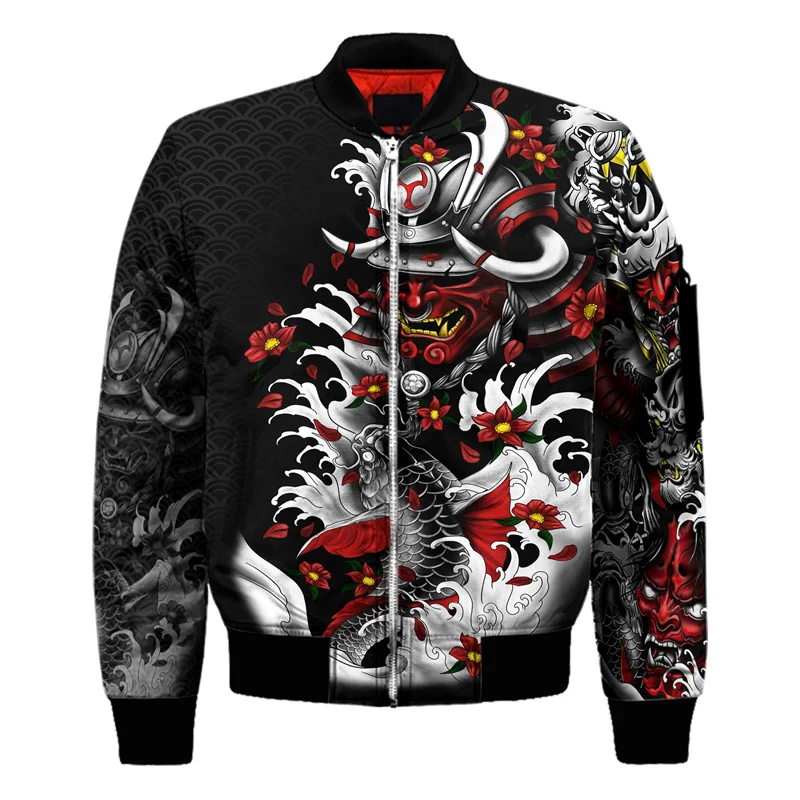 Jaket Bomber Pria dengan Motif - 3D Printing Mask ulasan dan harga